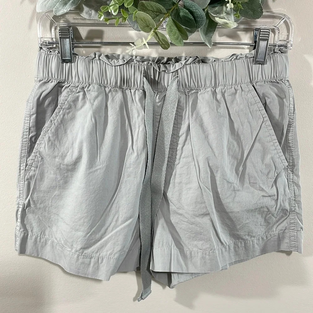 LOFT Outlet Drawstring Elastic Waist Shorts Gray XS